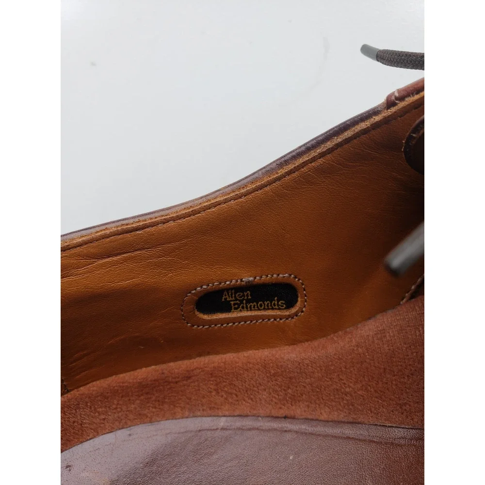 Allen Edmonds Shoes Size 9 D Mens Brown Oxford Presscott Saddle Two Tone Leather